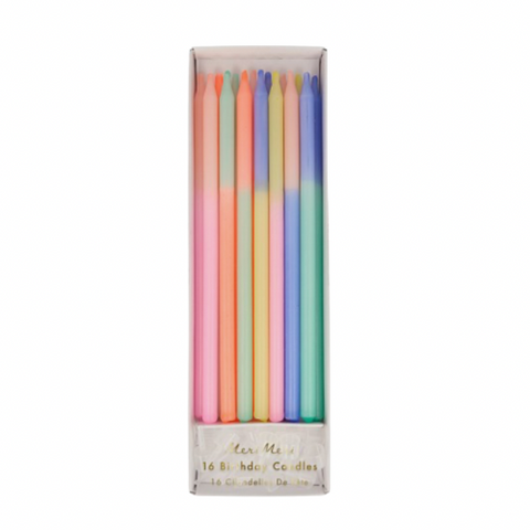 Ombre Birthday Candles Pack of 16 Meri Meri