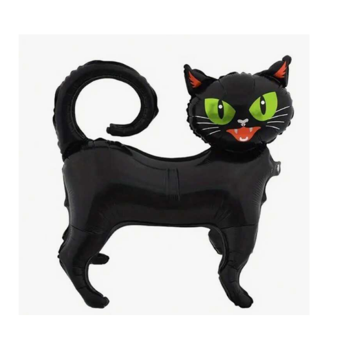 Black Cat Halloween Foil Balloon