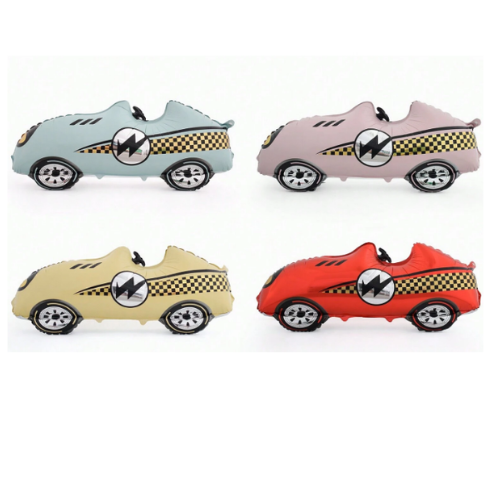 Race Car Shaped Foil Jumbo Balloons - 4 Pack