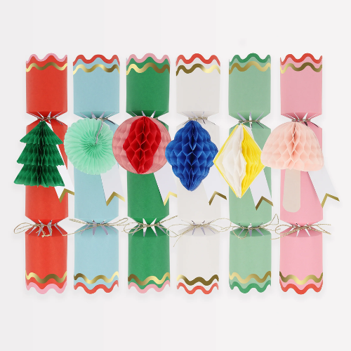 Honeycomb Christmas Fun Medium Crackers - Meri Meri