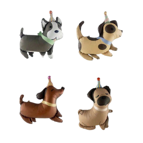 Puppy Dog Party Foil Balloon - 4 Pack