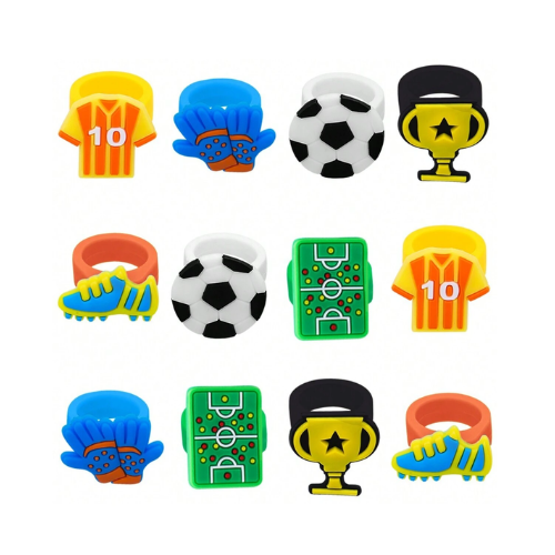 Soccer Party Rings - Pack of 12