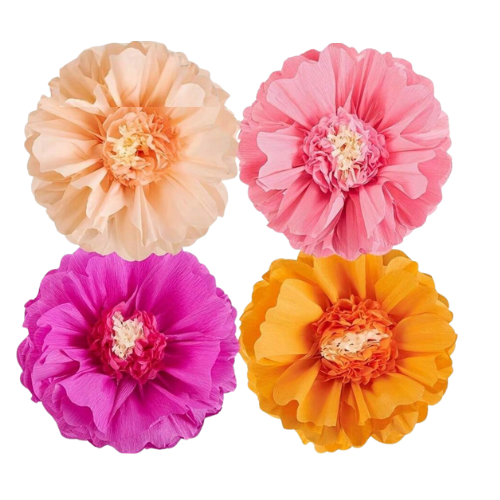 Summer Blossom Paper Flower Tissue Pom Poms