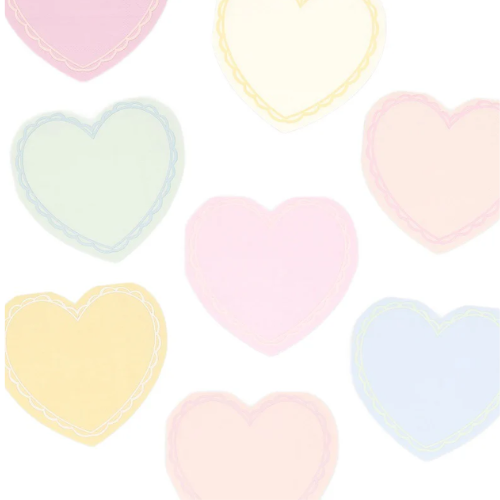 Pastel Hearts Paper Party Napkins Meri Meri