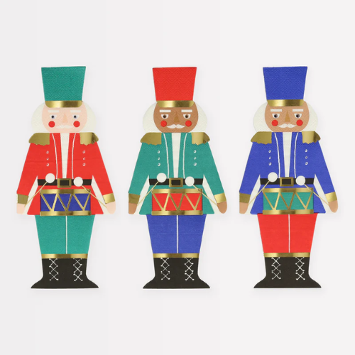 Christmas Nutcracker Solider Shaped Party Napkins - Meri Meri