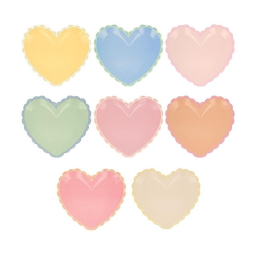 Pastel Hearts Paper Party Plates Meri Meri