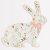 Floral Bunny Shaped Paper Party Plates