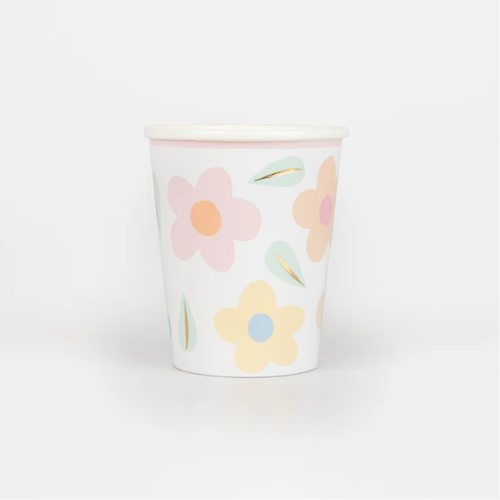 Happy Flowers Paper Party Cups